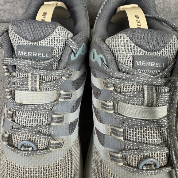 Merrell Womens 9.5 Gray Blue Antora 3 Trail Running Shoe Vibram J067600 - Picture 8 of 15